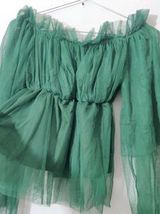 Green georgette Party Wear Top