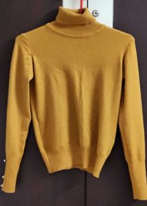 Mustard Turtleneck Sweater