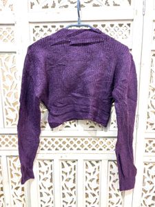 Purple Crop Sweater ()