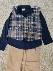 Boys Shirt And Pant With Sadri