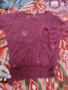 Floral Maroon Top