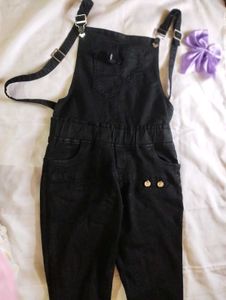 Black Dungaree For Girls..