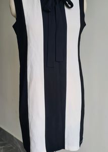 Black N White Formal Shift Dress,