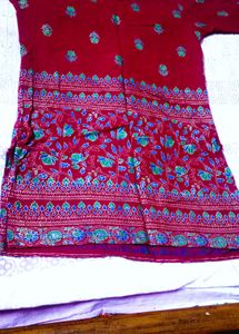 Maroon Floral Kurta