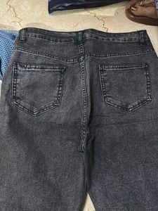 Stylish Gray Wide Leg Jeans