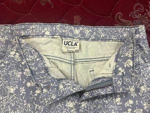 Floral Print Cropped Pants