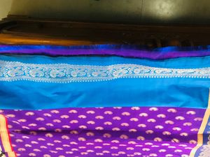Banaras silk saree with unstitched blouse