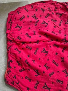 Red Patterned Sleeveless Top