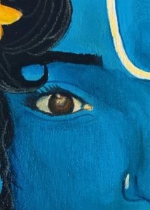 Krishna Ji Hand Painted Canvas