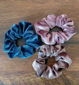 Velvet Scrunchie Trio