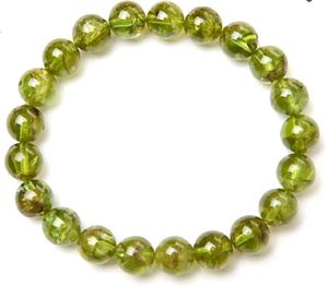 Peridot crystal bracelet