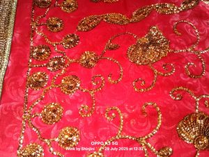 ❤️Red Designer Saree with Heavy Golden Work