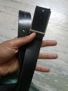 New Armani Black Belt With Jaquar