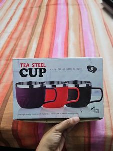 tea steel cup of set 6 cups
