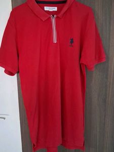Red USPA Polo T-Shirt