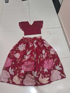 6to 10year Girl Lahnga And Crop Top