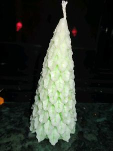 Hand Carved Christmas Tree Candle