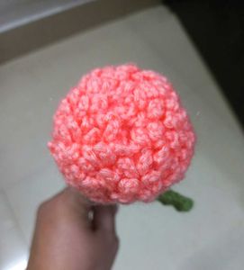 🥀 Elegant Handmade Crochet Ping Pong Flower 🌸✨