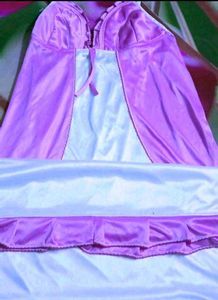Soft Pink And White Nighty With Jacket