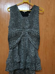 Leopard Print Ruffle Dress