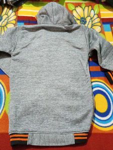 Grey Printed Zip-Up Jacket