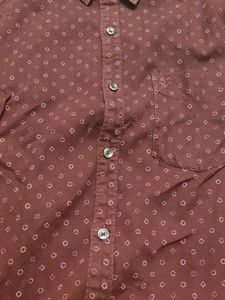 Maroon Patterned Shirt