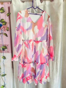 Colorful Print Mini Dress