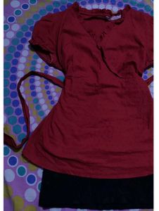Crimson Cheongsam Style Top