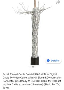Paxal TV-out Cable Coaxial RG-6 all Dish Digital C