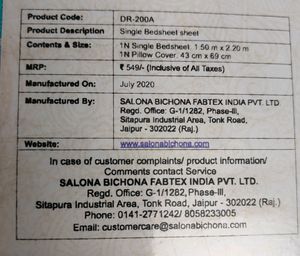 Salona Bichona Premium Bedsheet