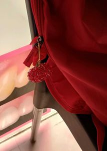 Red Crystal Heart Keychains