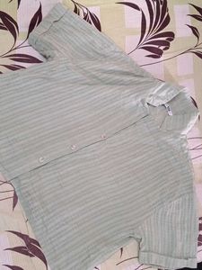 Striped pista Green Shirt