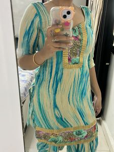 Beautiful Patiala Suit + 1 Short Kurti