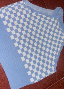 Checkered Halter Top