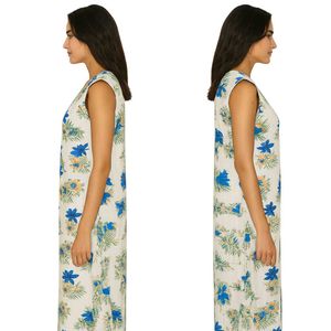 Floral V-Neck Sleeveless Dress