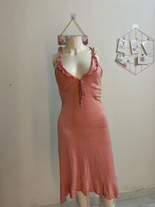 Pink Midi Slip Dress