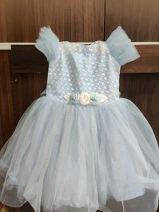 Blue Net Frock