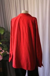 Red Oversized Shirt Without Shoulder Belt