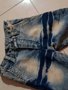 Boys Blue Patterned Jeans