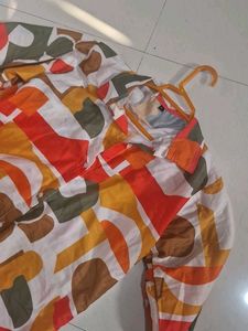 Abstract Print Shirt Dress