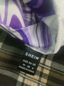 Purple Swirl Long Sleeve Crop Top