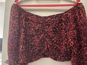Animal Print Bardot Top