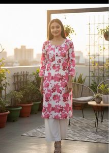 Floral Print Kurti Set