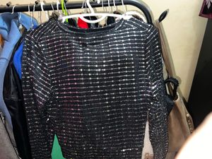 Sparkly Black Top