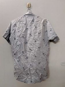 Used Zeus M Size Shirt Half Hands Floral