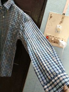 Classic men's long-sleeved Char.Black&Grn&Wht shir