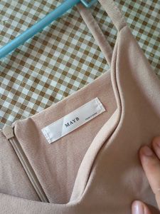 Nude Mini Slip Dress