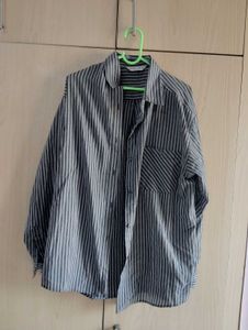 Striped Oversized Button-Down SHIRT ✨✨