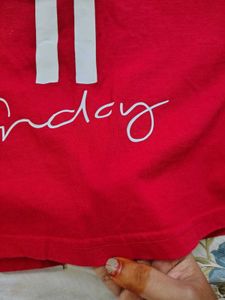 Red Crop Tshirt