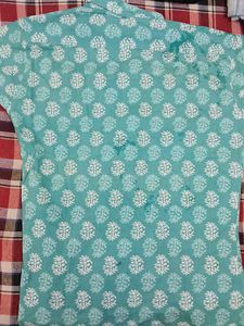 Teal Floral Button-Down Shirt